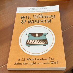 Orange Devotional Book with Typewriter Design